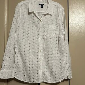 100% cotton eyelet shirt